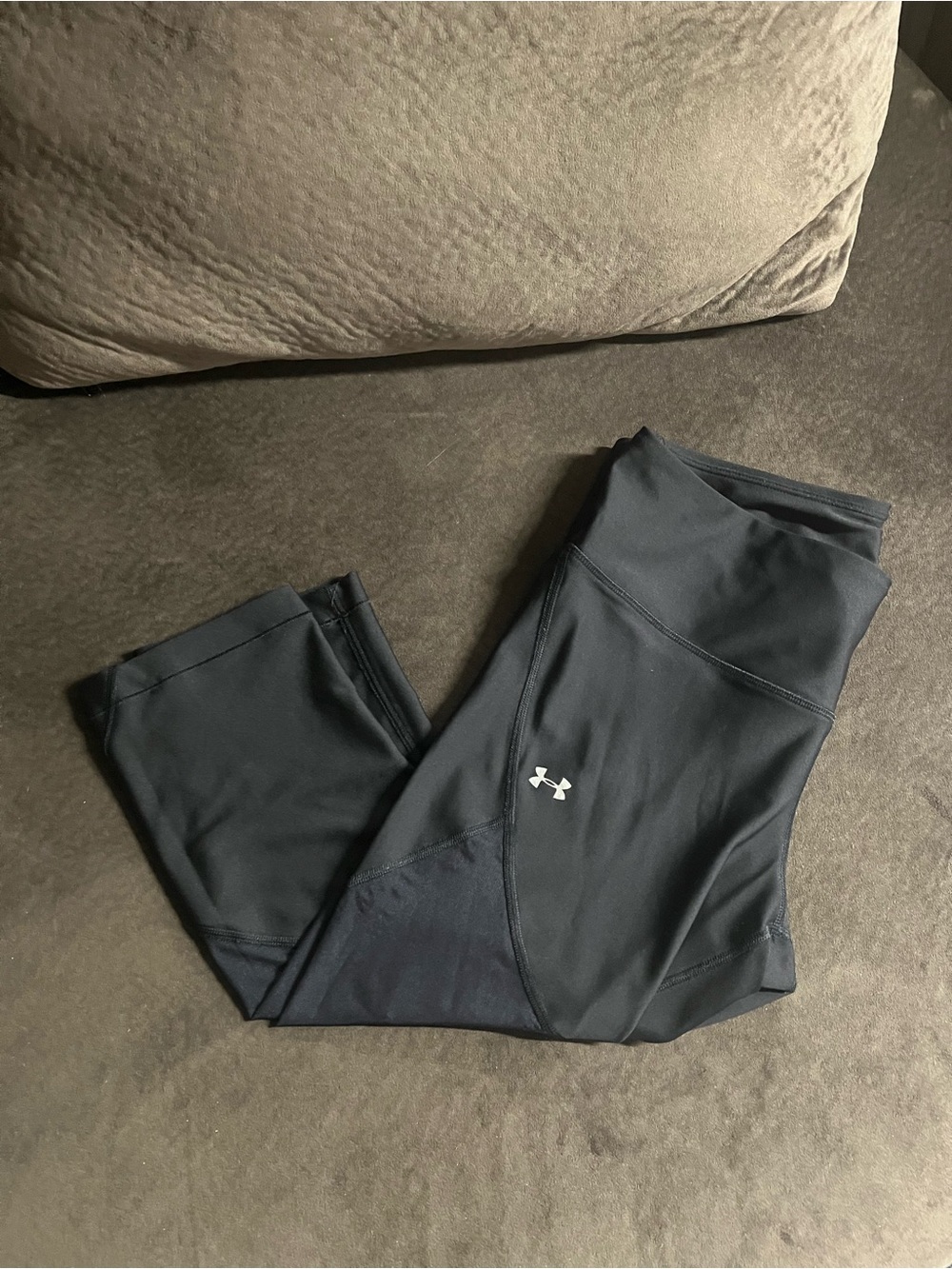 Under Armour Women’s Black Athletic Leggings with White Logo
